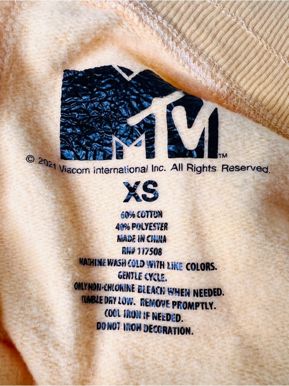 Viacom MTV Sunny Yellow Sweatpants Joggers with Floral Design Y2K Womens Size XS - Picture 4 of 10